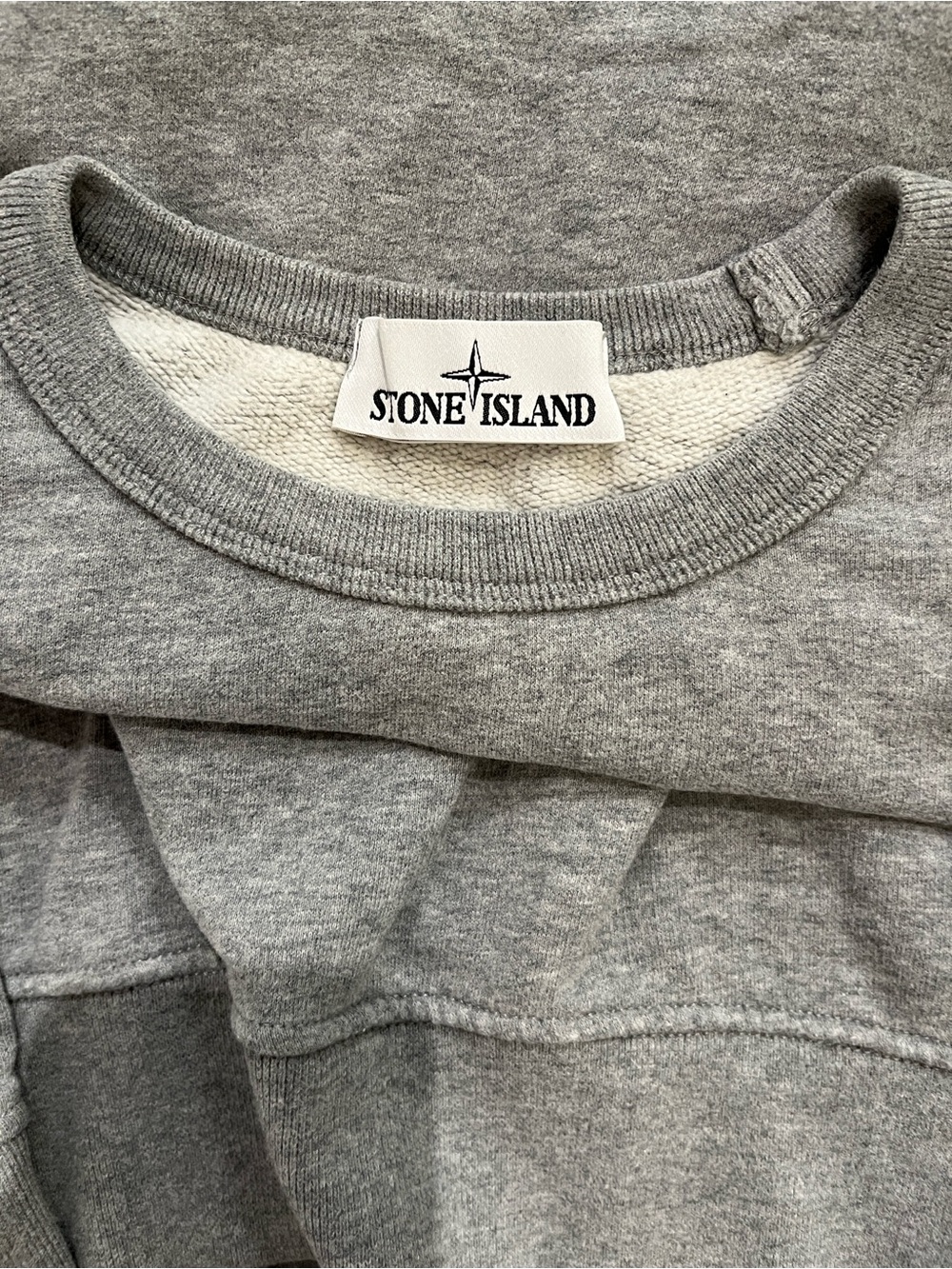 Stone Island Compass-badge Cotton Sweatshirt Grey Crewneck - Picture 5 of 9